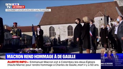 Emmanuel Macron s'est recueilli sur la tombe du général de Gaulle