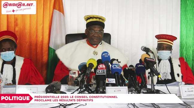 Présidentielle 2020: Le conseil Constitutionnel proclame Les résultats définitifs