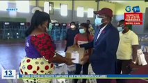 RTG - Remise officielle des kits sanitaires aux responsables des circonscriptions académiques par le Ministre de l’éducation nationale