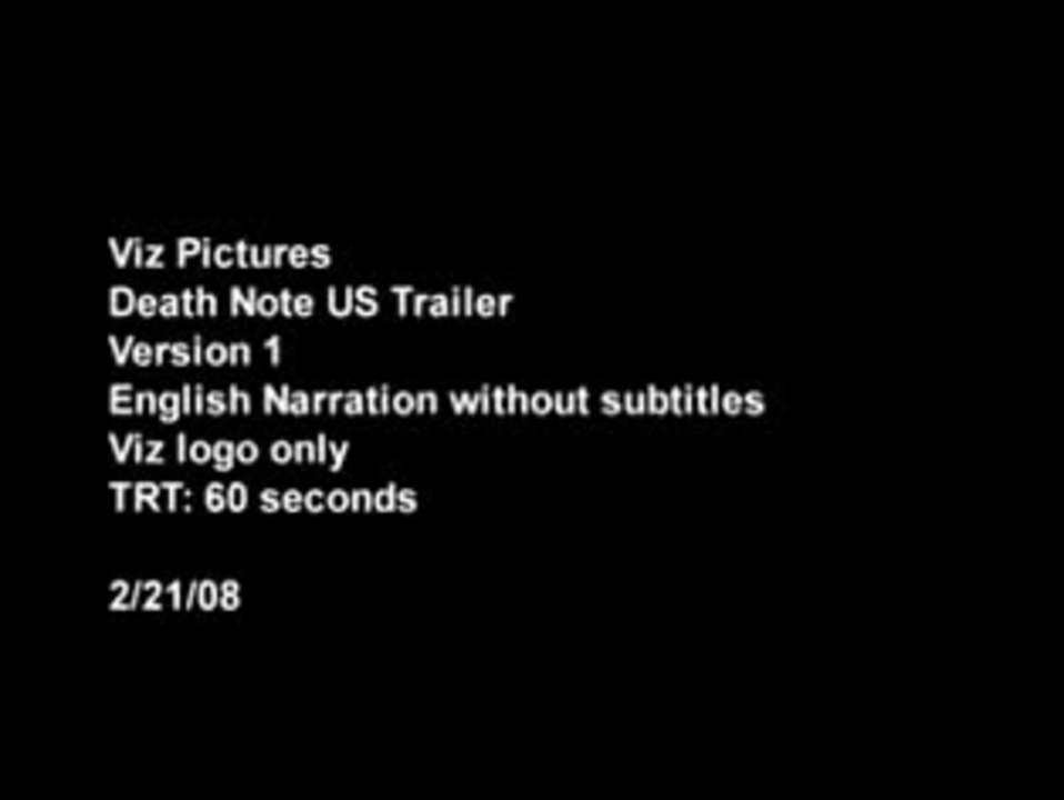 Death Note trailer