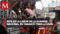 Guardia Nacional refuerza labores de auxilio en Tabasco tras inundaciones