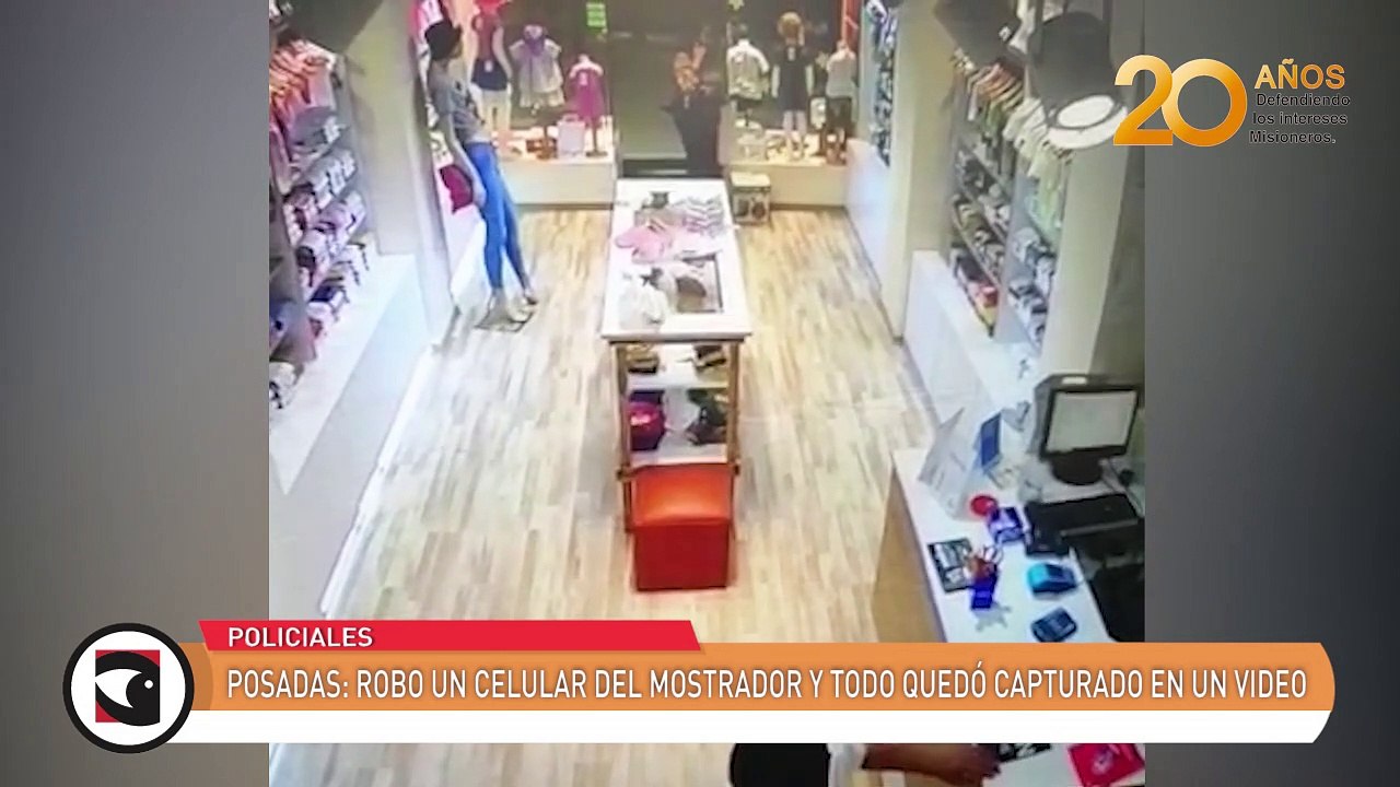 Posadas robo un celular del mostrador y todo quedó capturado en un video