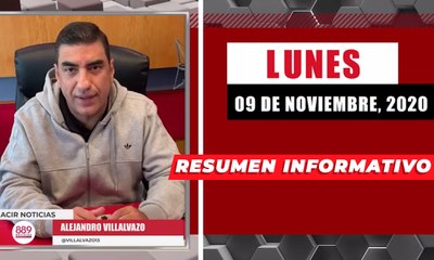 Resumen de noticias lunes 9 de noviembre 2020 / Panorama Informativo / 88.9 Noticias