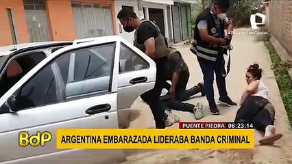 Capturan banda integrada por ciudadana extranjera de nacionalidad argentina que estaba embarazada