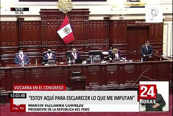 Martín Vizcarra: "Estoy aquí para esclarecer hechos que falsamente me imputan"