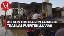 Pobladores de Tabasco viven 'con el agua hasta el cuello' por inundaciones