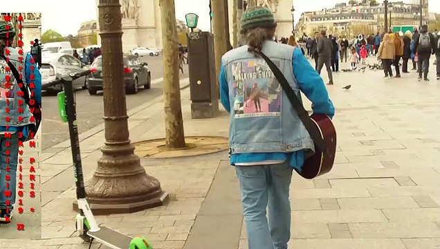 WalkingGuitar Musical Walk of Arc de Triomphe 3 Avril 2019 III * UTE & JOVA IN PARIS * musik music live ontheroad musique sur la route *joue de la guitare et chante en marchant