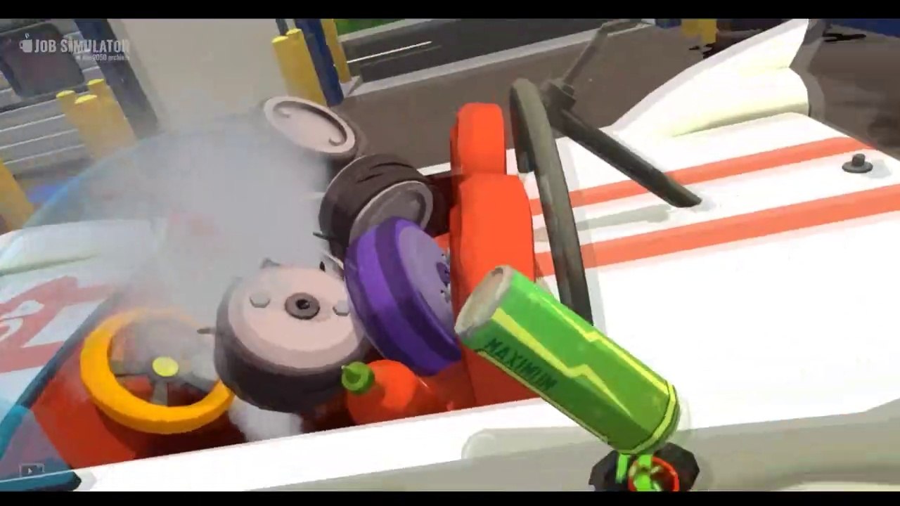 VR games:crazy mechanic day two in Job Simulator