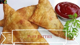 Veg Puff Patties Recipe Without Oven | ഓവൻ ഇല്ലാതെ പഫ്‌സ് പാറ്റീസ് | आलू पेटीज बिना बेक किये