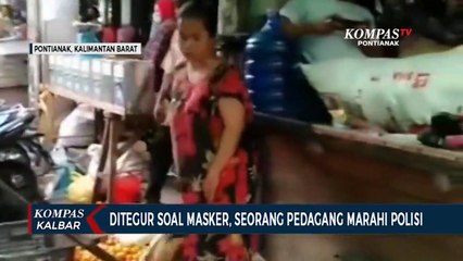 Mengaku tidak Percaya Covid-19, Pedagang Bentak Polisi saat Razia Masker