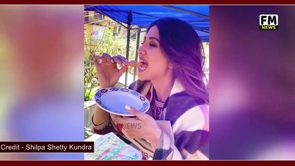 Shilpa Shetty Kundra ने मुंबई की सडको पर लगी दुकान से खाया वड़ा पाव | FM News