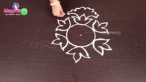 Simple Diwali Rangoli with Dots | Diwali Easy Rangoli Designs with 3x 2 dots | Deepavali Muggulu | Maguva tv