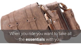 Harley Davidson Vintage Leather Motorcycle Saddlebags - classic bike panniers for the open road