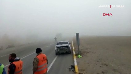 Sis nedeniyle görüş mesafesi 1 metreye düştü, kazalar peş peşe geldi