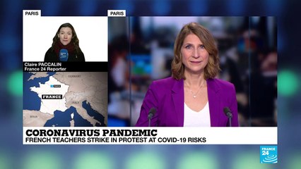 French teachers strike over 'inadequate' Covid-19 protections