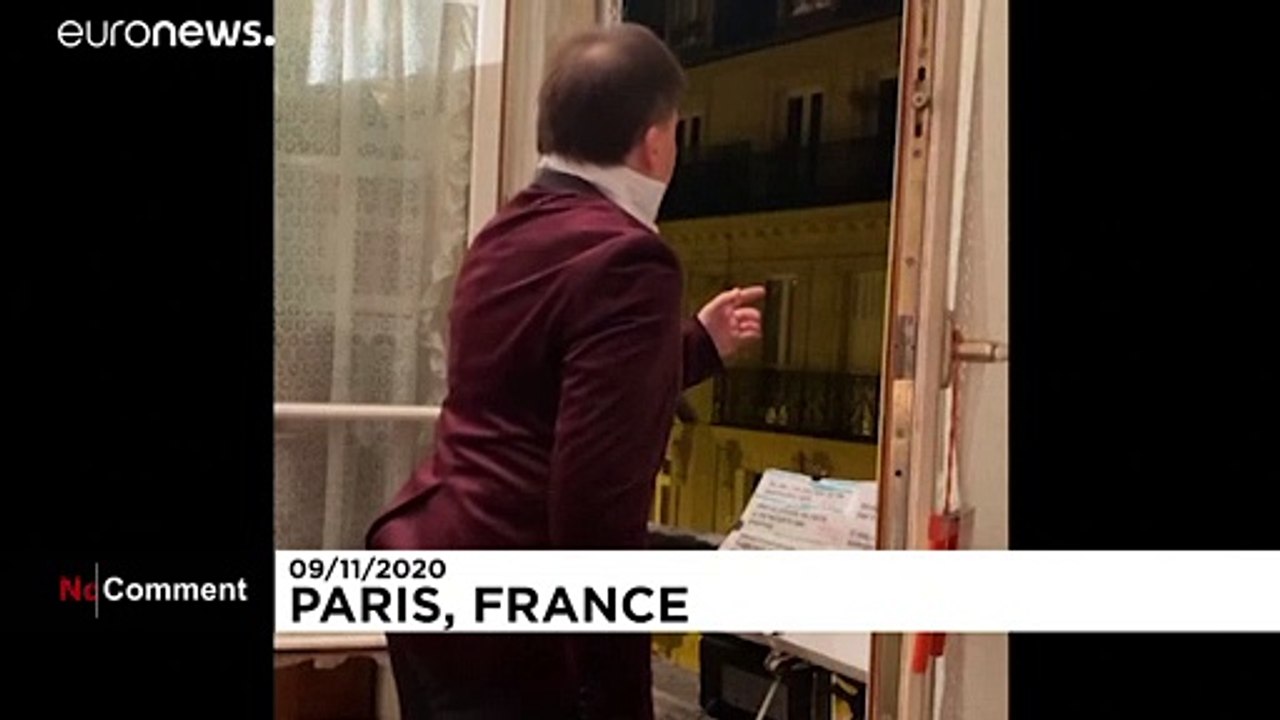 Opera star sings US national anthem from his Paris window to toast Joe Biden's win