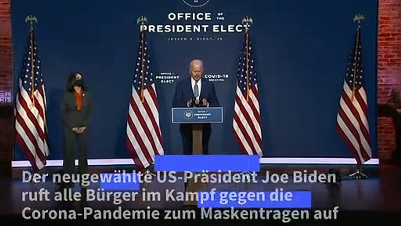 Biden ruft US-Bürger eindringlich zum Maskentragen auf