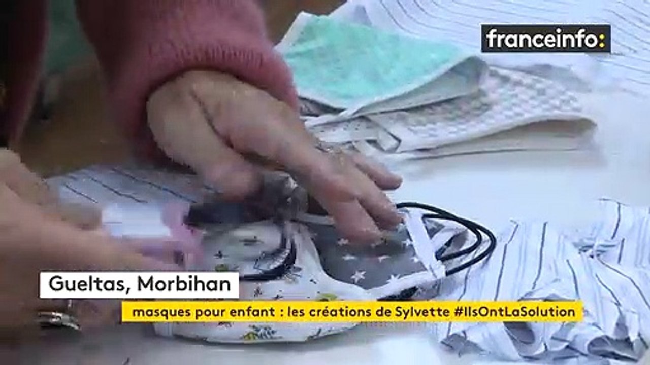 Dans une commune du Morbihan, la maire crée des masques en tissu adaptés aux enfants
