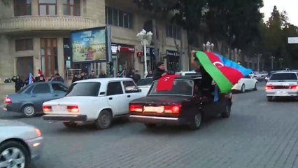 احتفالات في باكو عقب الاتفاق مع أرمينيا برعاية روسية