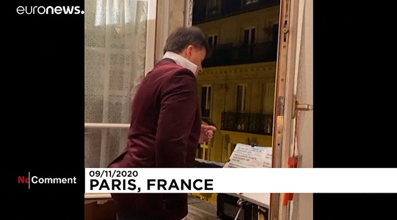 Opera star sings US national anthem from his Paris window to toast Joe Biden's win