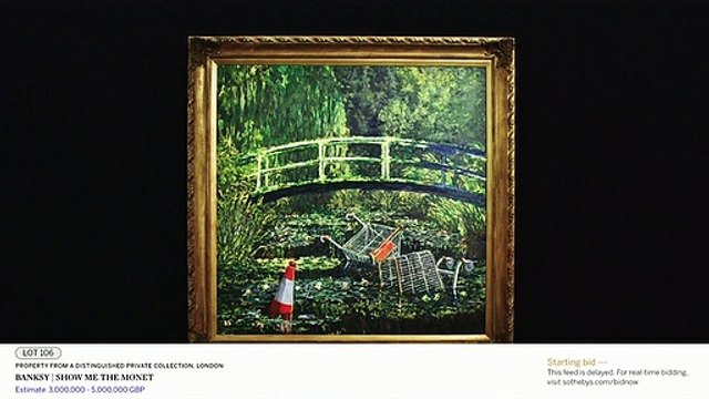 Banksy's 'Show me the Monet' fetches nearly $10m, becomes his 2nd most expensive artwork