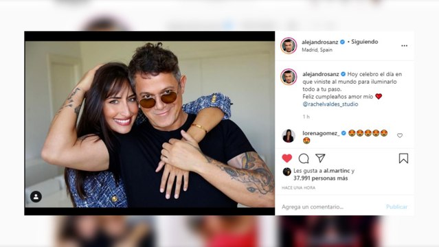 Alejandro Sanz declara su amor por Rachel Valdés el día de su cumpleaños