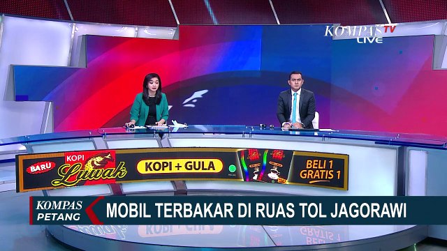 Mobil Minibus Ludes Terbakar di Tol Jagorawi, Diduga Akibat Arus Pendek Listrik