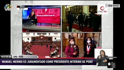 En Vivo desde Lima - Manuel Merino es juramentado como presidente interino