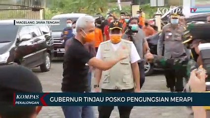 Gubernur Tinjau Posko Pengungsian Merapi