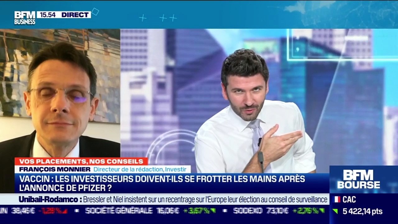 François Monnier (Investir) : les investisseurs doivent-ils se frotter les mains après l'annonce de Pfizer sur son vaccin ? - 10/11