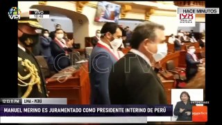 Ahora - Manuel Merino de Lama es juramentado como presidente interino de Perú