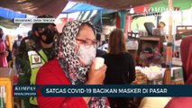 Satgas Covid-19 Bagikan Masker di Pasar
