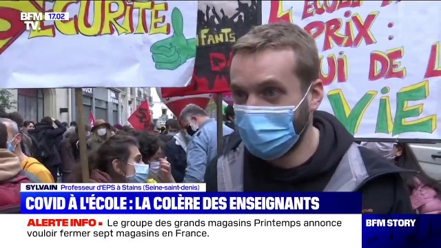Covid-19: les enseignants manifestent pour demander un renforcement du protocole sanitaire