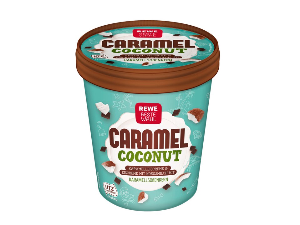 REWE ruft Eisbecher 'Beste Wahl Caramel Coconut' zurück