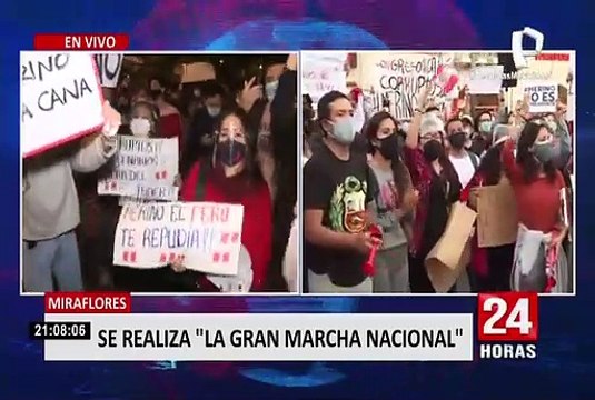 Policía reprimió a manifestantes con bombas lacrimógenas en protesta contra Manuel Merino