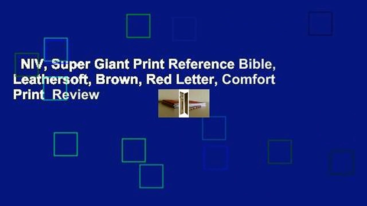 NIV, Super Giant Print Reference Bible, Leathersoft, Brown, Red Letter, Comfort Print  Review