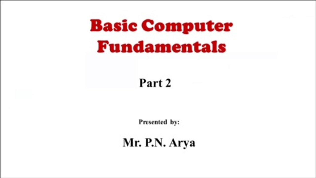 Basic Computer Fundamentals Part 2 | Computers Classification | Memory | CPU | PremnArya | PN Arya | Prem Sir