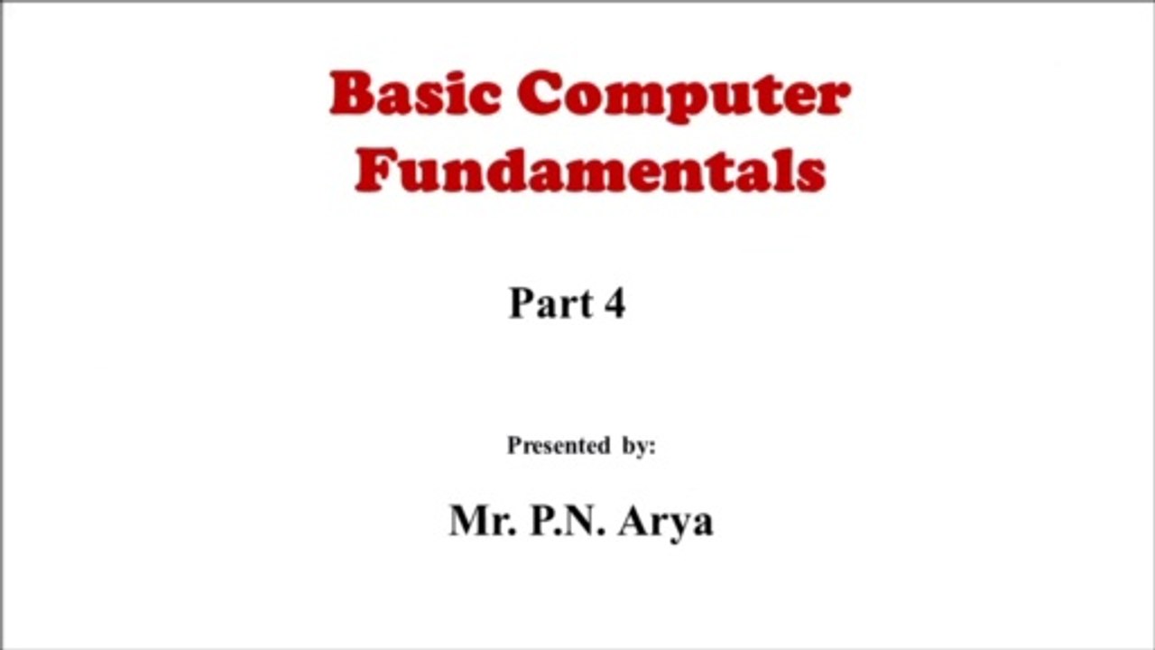 Basic Computer Fundamentals Part 4 | Operating Systems | Computer Virus | Antivirus | PremnArya | PN Arya | Prem Sir