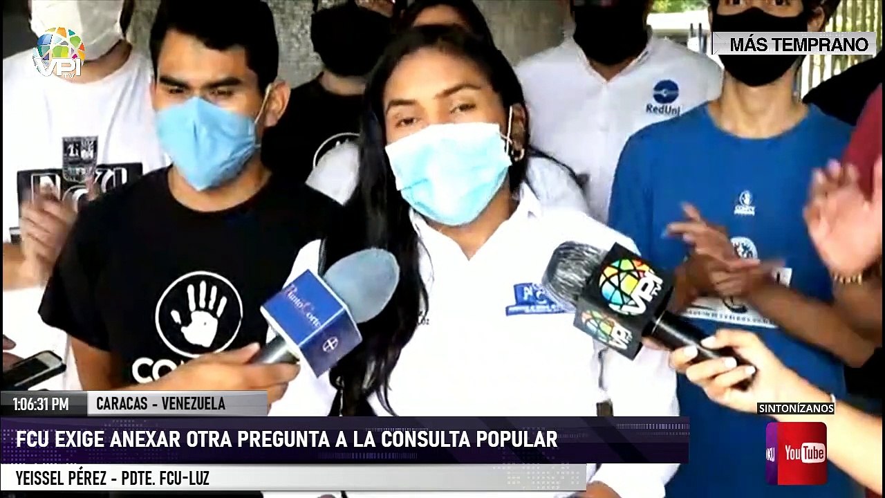 Confederación de Estudiantes de Venezuela pide se agregue una pregunta más a la Consulta Popular - Caracas -  VPItv