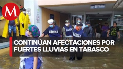 Siguen labores de ayudas tras inundaciones en Tabasco