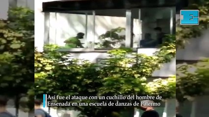 Así fue el ataque con un cuchillo del hombre de Ensenada en una escuela de danzas de Palermo