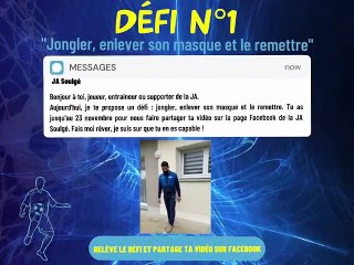 Défi N°1 : jongler, enlever son masque et le remettre.