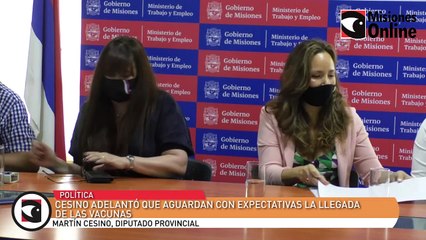 Cesino adelantó que aguardan con expectativas la llegada de las vacunas