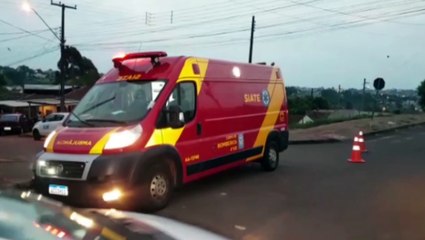 Mulher é socorrida em acidente no Bairro Morumbi