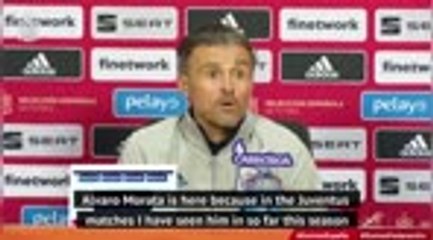 Enrique pleased to have 'happy' Morata in Spain squad