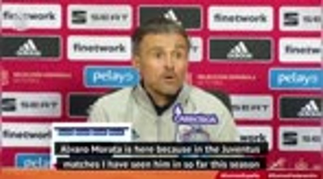 Enrique pleased to have 'happy' Morata in Spain squad