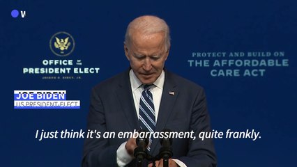 Biden brands Trump's refusal to concede an 'embarrassment'