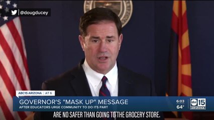 Governor Ducey's 'mask up' message