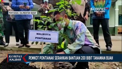 Wujudkan Pontianak Go Green, Pemkot Bagikan 200 Bibit Tanaman