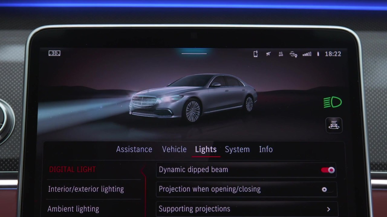 Die neue Mercedes-Benz S-Klasse - Das Licht- mit innovativer Digitaltechnologie außen wie innen